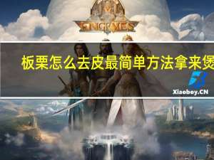 板栗怎么去皮最简单方法拿来煲汤（bl怎么去潘达利亚）