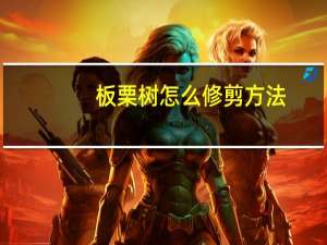 板栗树怎么修剪方法