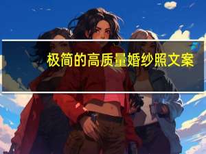 极简的高质量婚纱照文案