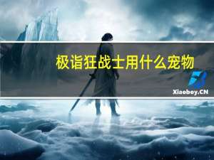 极诣狂战士用什么宠物