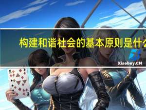 构建和谐社会的基本原则是什么（构建社会主义和谐社会的原则有）