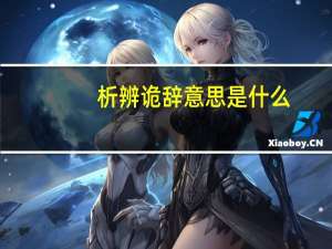 析辨诡辞意思是什么