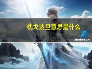 枕戈达旦意思是什么