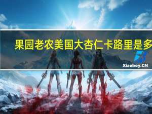 果园老农 美国大杏仁卡路里是多少