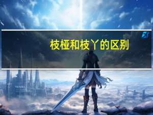 枝桠和枝丫的区别
