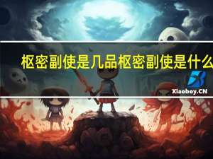 枢密副使是几品 枢密副使是什么官