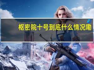 枢密院十号 到底什么情况嘞