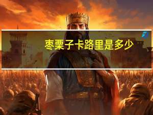 枣栗子卡路里是多少