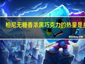 柏尼 无糖香浓黑巧克力的热量是多少