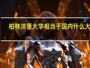 柏林洪堡大学相当于国内什么大学