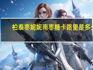 柏泰 枣妮妮 南枣糖卡路里是多少