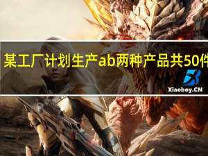 某工厂计划生产ab两种产品共50件已知