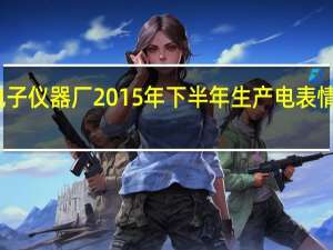 某电子仪器厂2015年下半年生产电表情况如下表