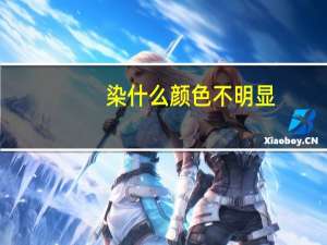 染什么颜色不明显