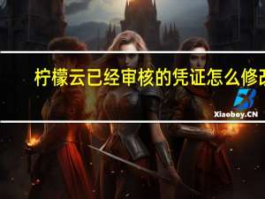 柠檬云已经审核的凭证怎么修改