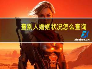 查别人婚姻状况怎么查询