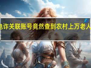 查境外电诈关联账号竟然查到农村 上万老人成洗钱工具人