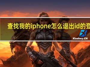 查找我的iphone怎么退出id的登录（查找我的iphone怎么用）