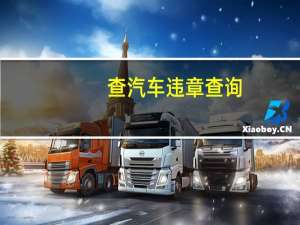 查汽车违章查询