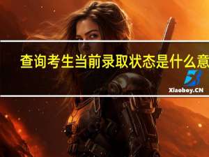 查询考生当前录取状态是什么意思