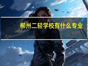 柳州二轻学校有什么专业