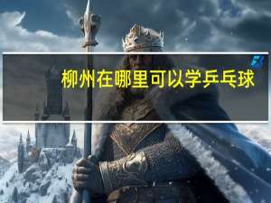 柳州在哪里可以学乒乓球
