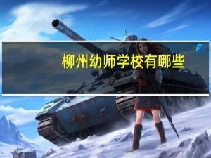柳州幼师学校有哪些