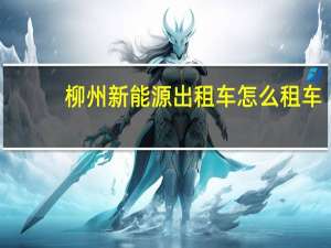柳州新能源出租车怎么租车