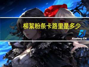 柳絮 粉条卡路里是多少