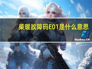 柴暖故障码E01是什么意思