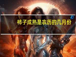 柿子成熟是农历的几月份
