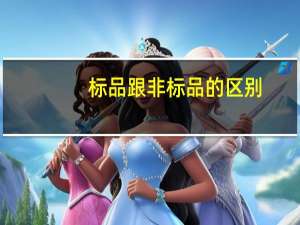 标品跟非标品的区别