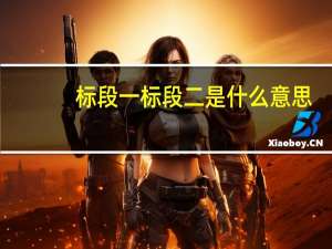 标段一标段二是什么意思（标段）