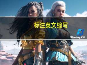 标注英文缩写