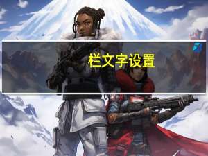 栏文字设置（栏素材）