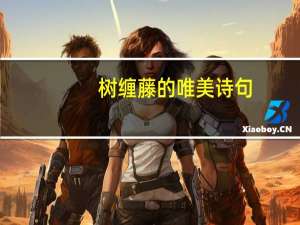 树缠藤的唯美诗句