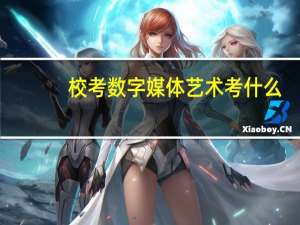 校考数字媒体艺术考什么
