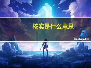 核实是什么意思