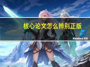 核心论文怎么辨别正版