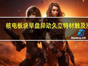 核电板块早盘异动 久立特材触及涨停