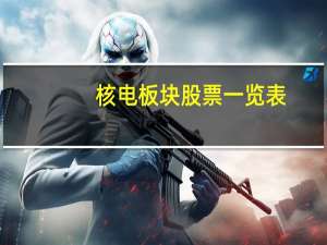 核电板块股票一览表