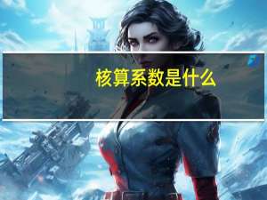 核算系数是什么