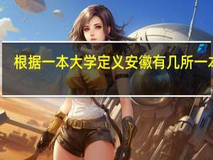 根据一本大学定义 安徽有几所一本→