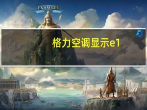 格力空调显示e1