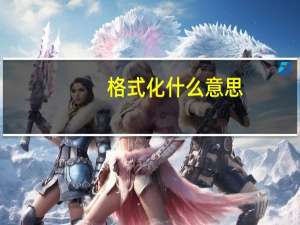 格式化什么意思（格式化）