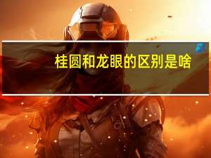 桂圆和龙眼的区别是啥