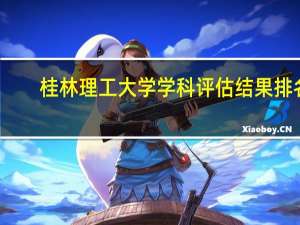 桂林理工大学学科评估结果排名