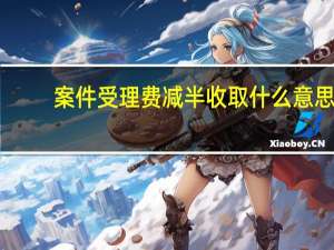 案件受理费减半收取什么意思