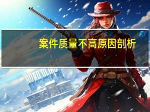 案件质量不高原因剖析