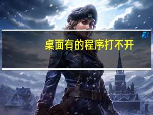 桌面有的程序打不开